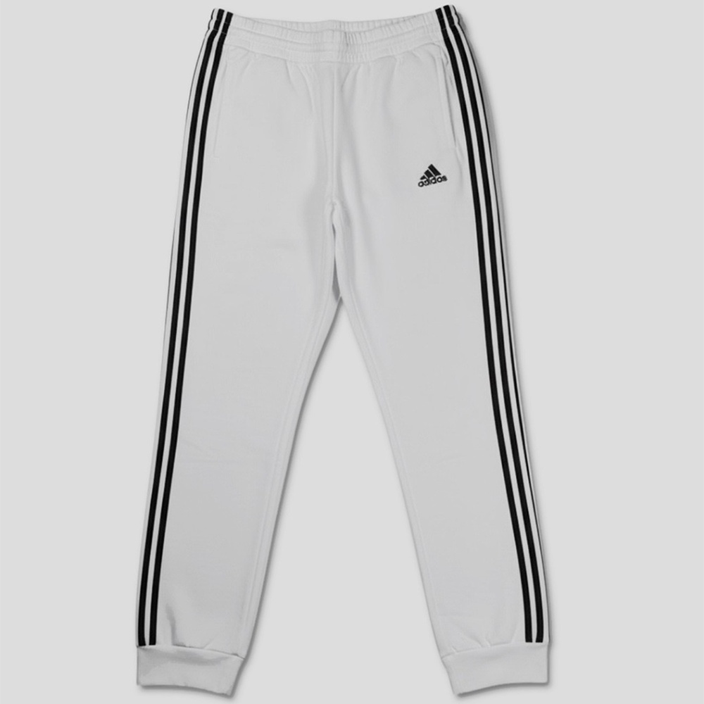 Adidas 3-Stripes Tapered Cuff Sweatpants‎ - NWT Mens XLT White - #48607-E2*
